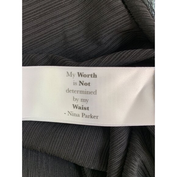 Nina Parker Metallic Ice Blue Long-Sleeve Ruched Midi Dress 2X 8954 Plus - Picture 5 of 8